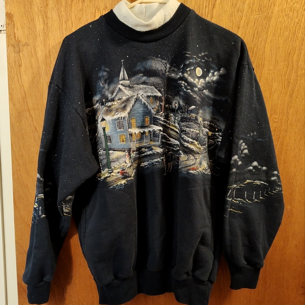 Winter Night Scene Sweatshirt